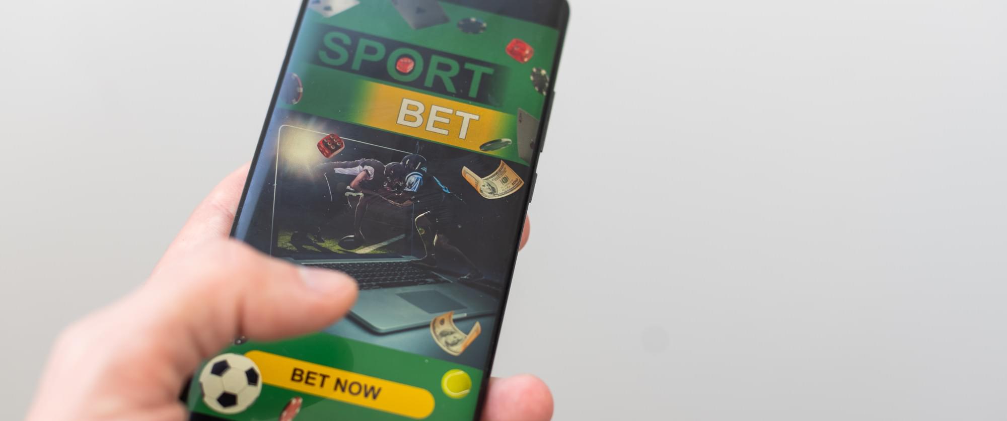 A smartphone with a sports betting application