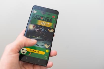 A smartphone with a sports betting application