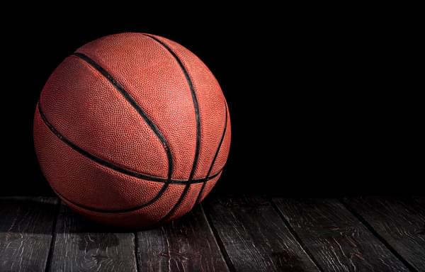 Basketball on a wooden floor